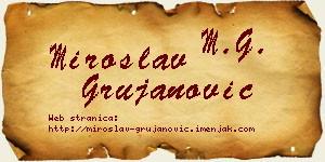 Miroslav Grujanović vizit kartica
